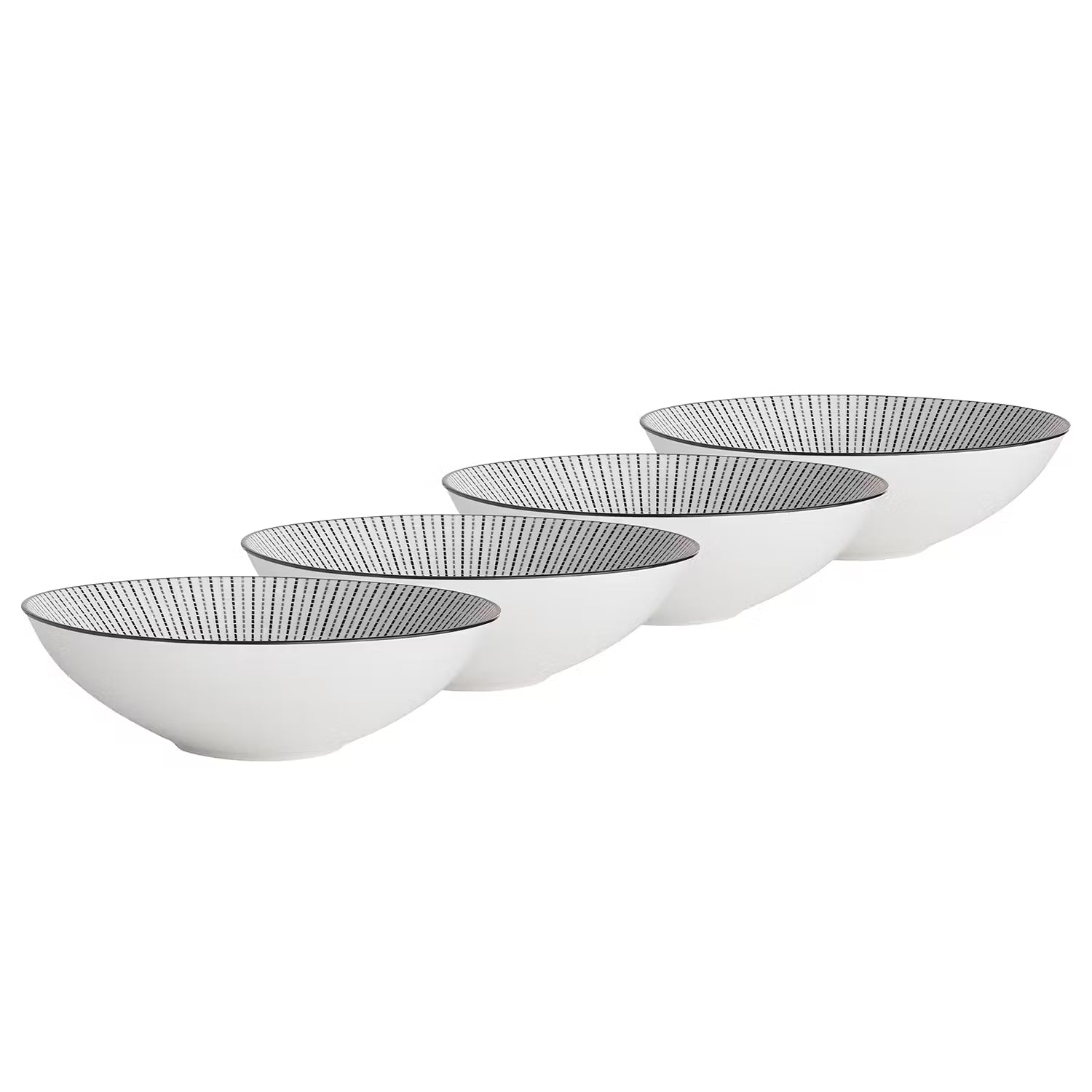DIM SUM Servierschale 4er-Set - Steinzeug - Schwarz