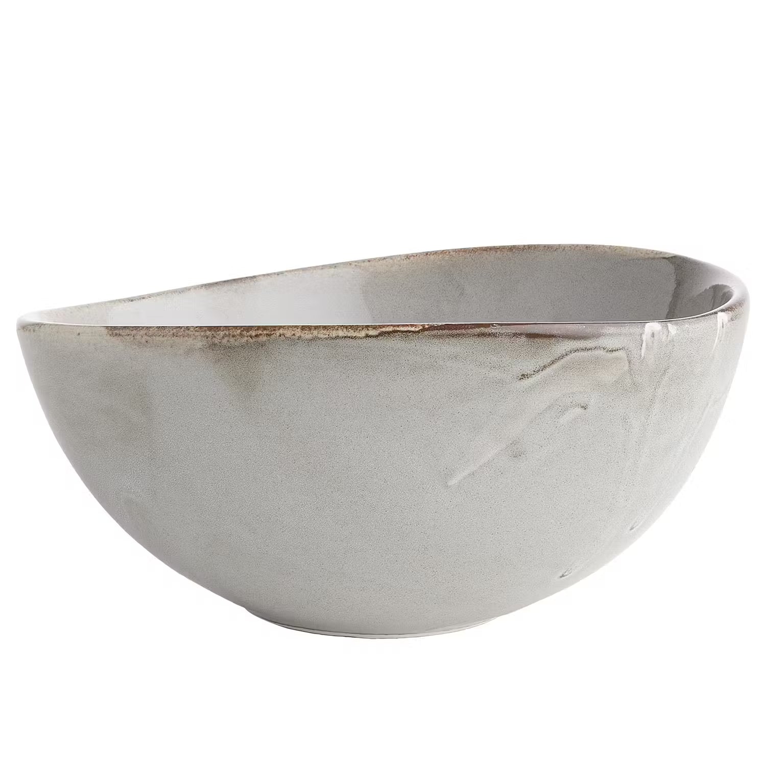 JAPANDI Schale 4er-Set - Porzellan / reaktive Glasur - Beige - Beige