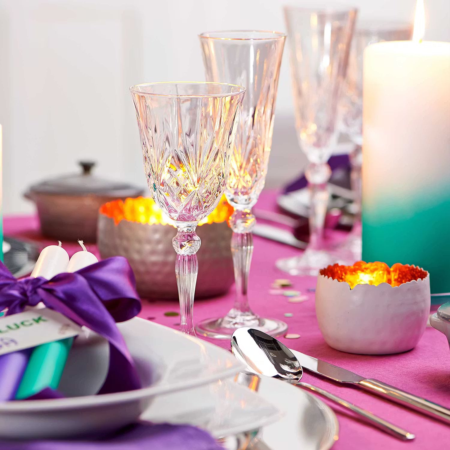 CRYSTAL CLUB Champagnerglas 6er-Set - Kristallglas - Transparent