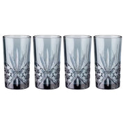 CRYSTAL CLUB Longdrinkglas 4er-Set - Farbglas - Dunkelgrau