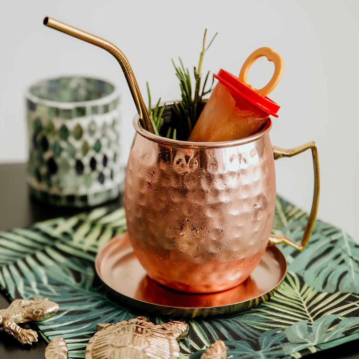 MOSCOW MULE Becher 4er-Set - Edelstahl - Roségold