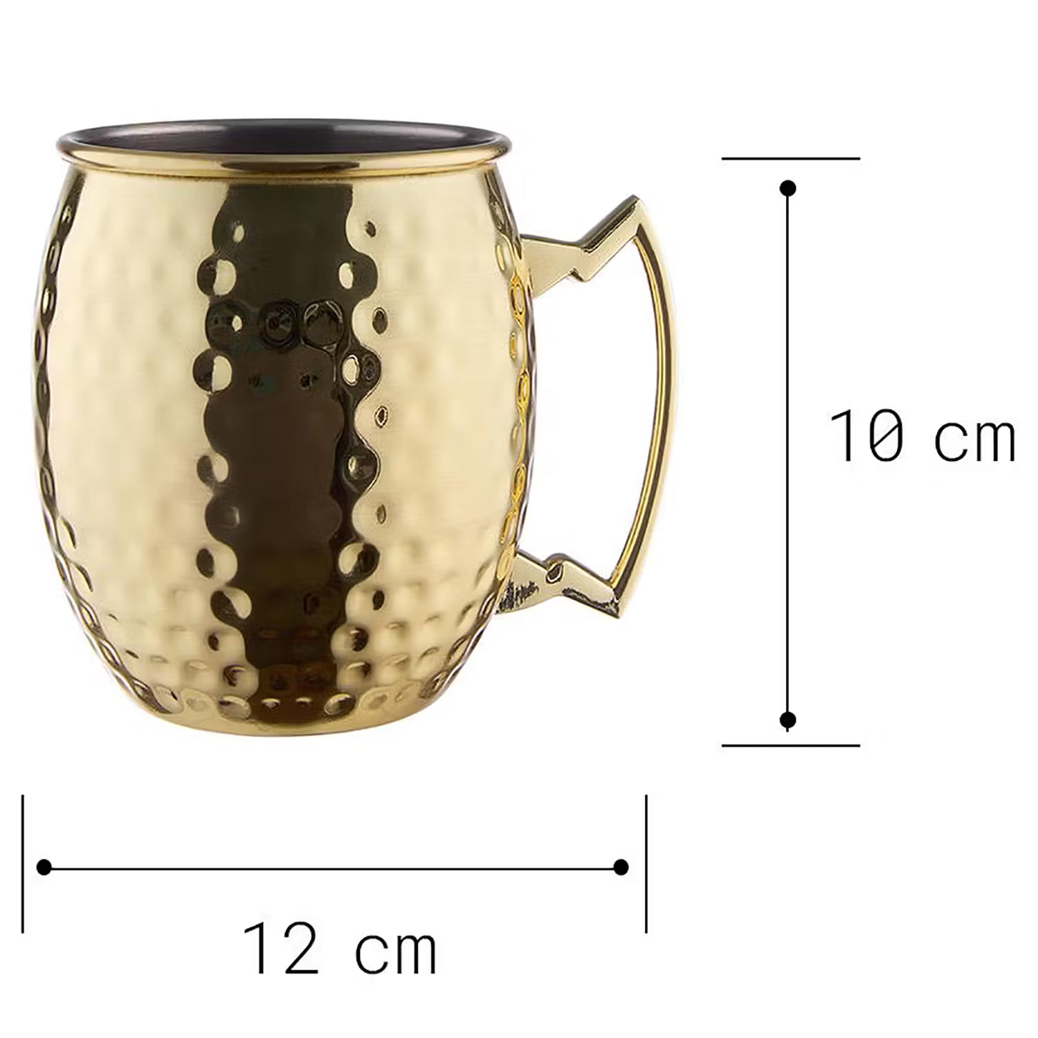 MOSCOW MULE Becher 4er-Set - Edelstahl - Gold