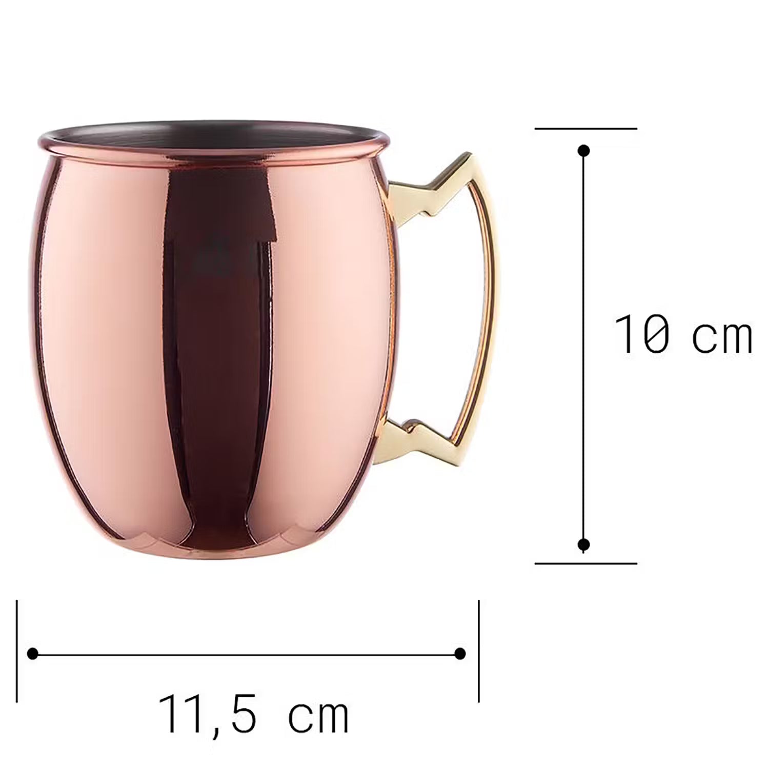 MOSCOW MULE Becher 4er-Set - Edelstahl - Gold; Pink