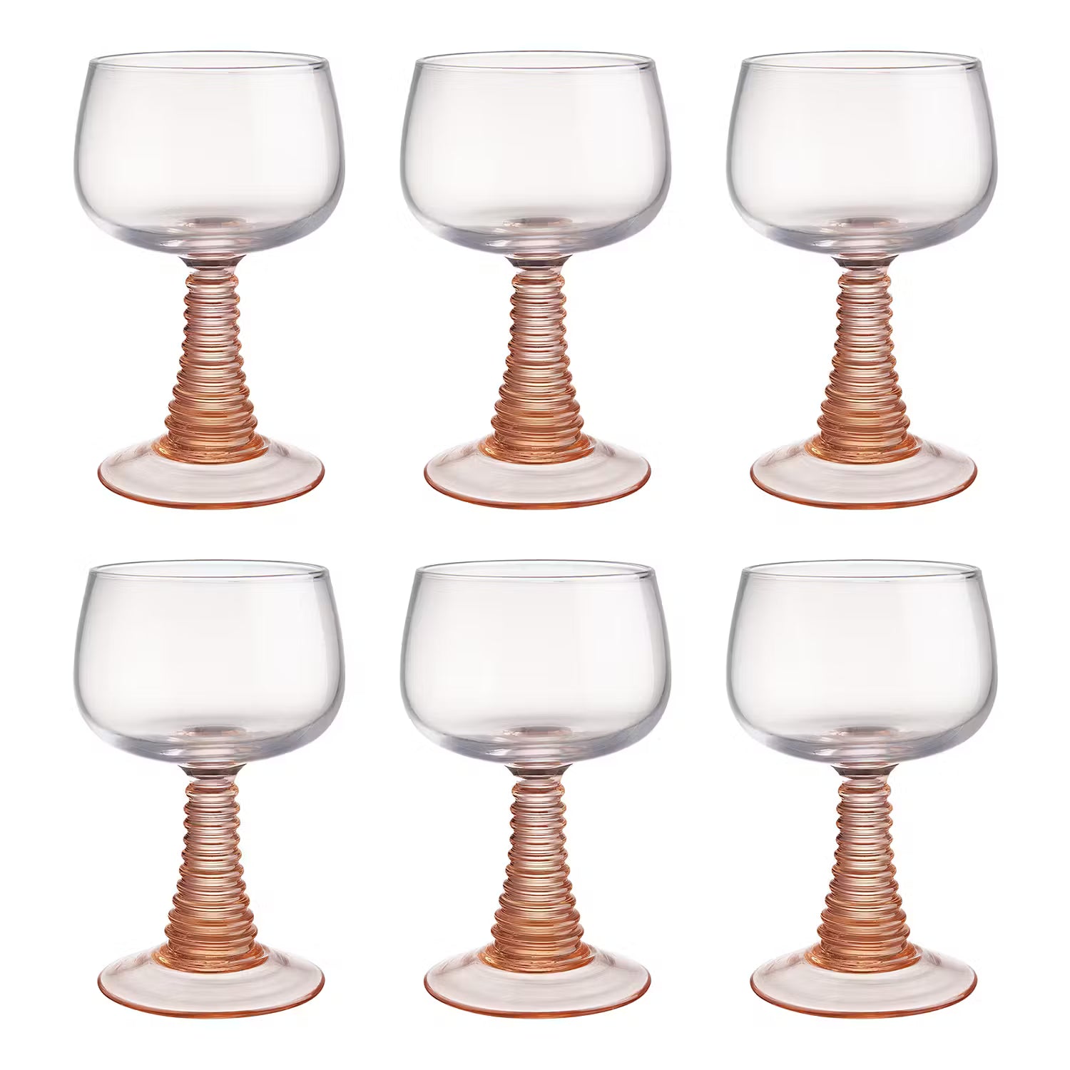 CONSTANCE Weinglas 6er-Set - Farbglas - Mandarine