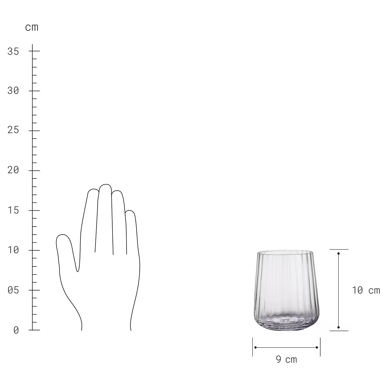 MODERN TIMES Wasserglas 6er-Set - Klarglas - Transparent