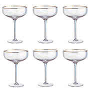SMERALDA Champagnerschale 6er-Set - Klarglas - Transparent