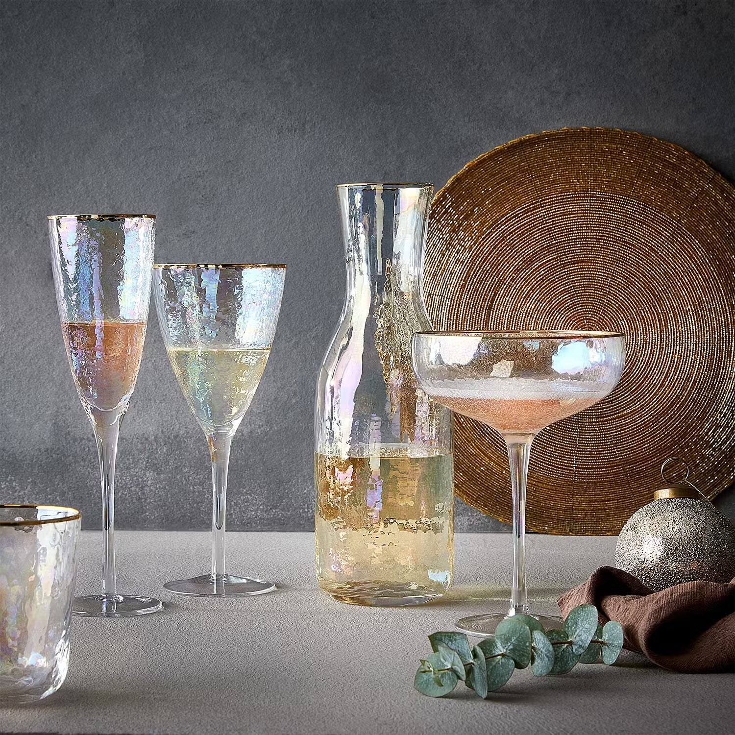 SMERALDA Champagnerschale 6er-Set - Klarglas - Transparent