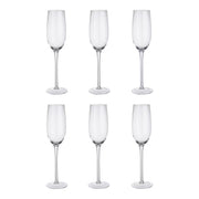 MODERN TIMES Champagnerflöte 6er-Set - Klarglas - Transparent