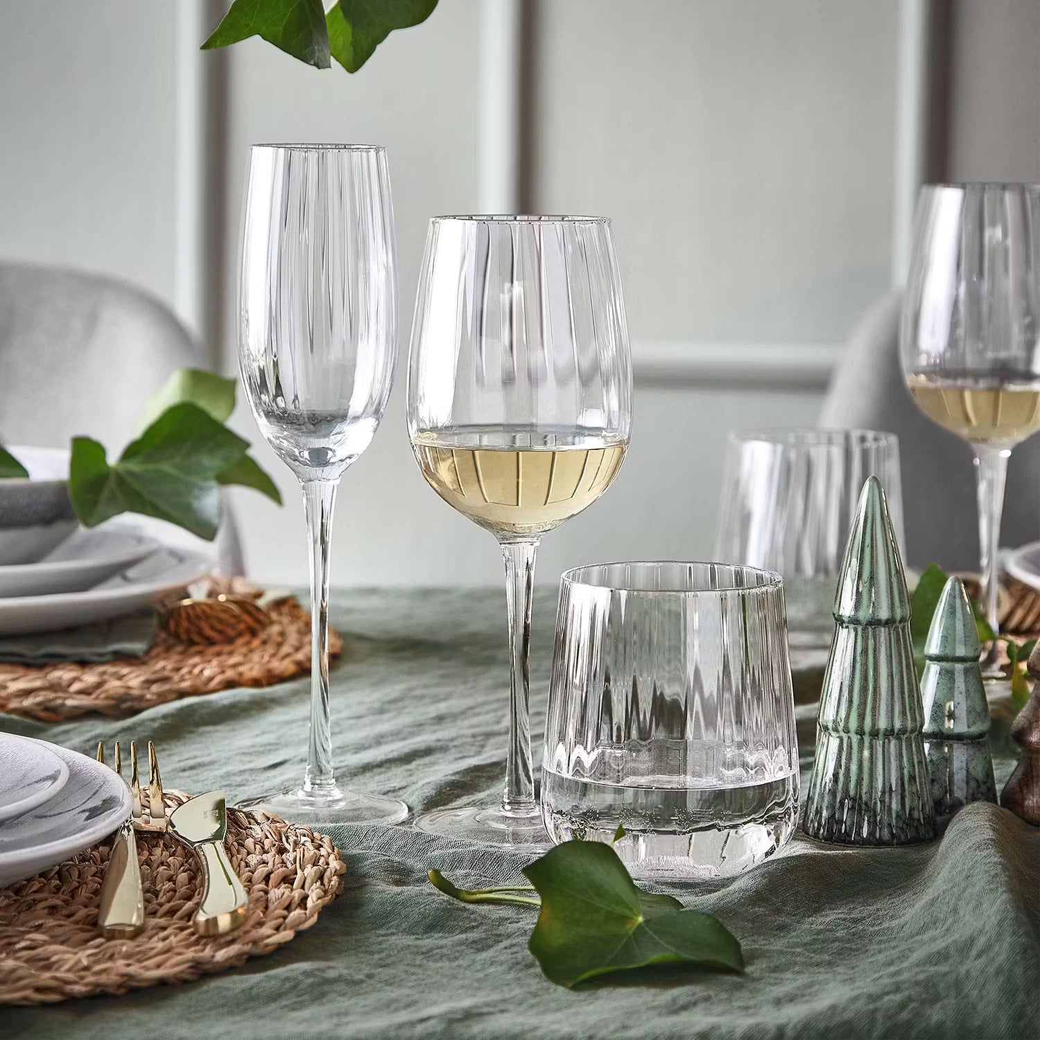 MODERN TIMES Champagnerflöte 6er-Set - Klarglas - Transparent