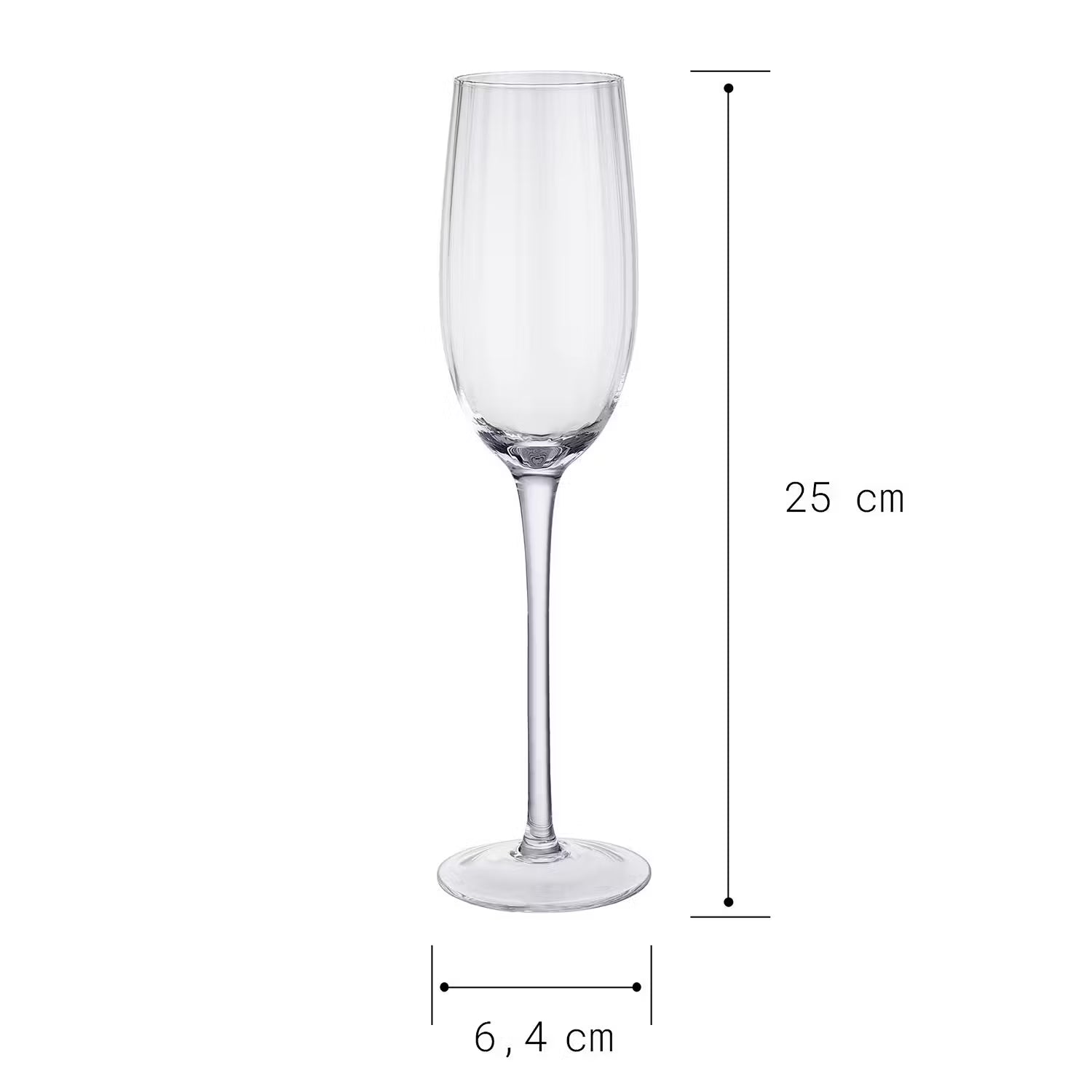 MODERN TIMES Champagnerflöte 6er-Set - Klarglas - Transparent
