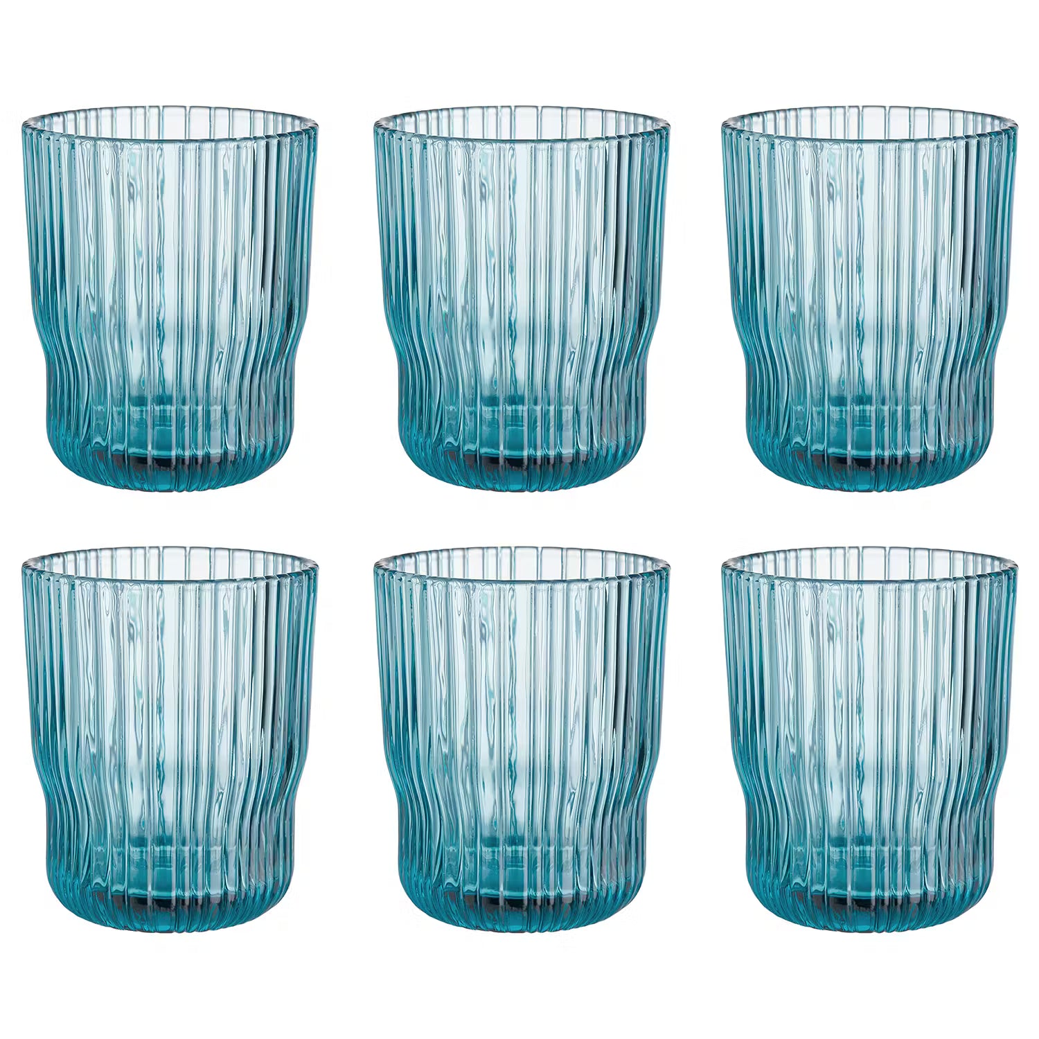 CHELSEA Wasserglas-Set - Farbglas - Türkis