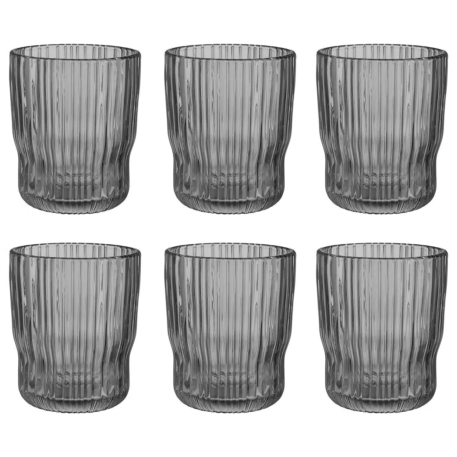 CHELSEA Wasserglas-Set - Farbglas - Grau