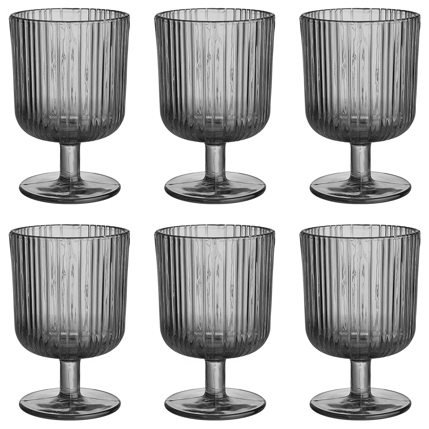 CHELSEA Weinglas 6er-Set - Farbglas - Grau