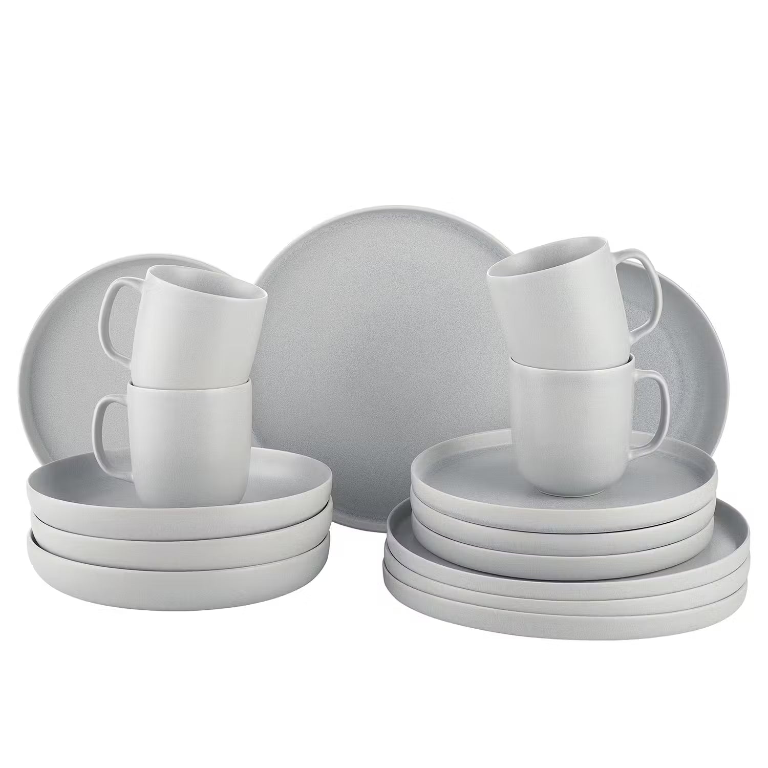 CASA NOVA Geschirr-Set 16-tlg. - Keramik - Grau