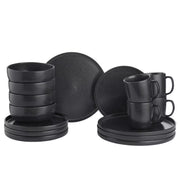 CASA NOVA Geschirr-Set 16-tlg. - Keramik - Schwarz