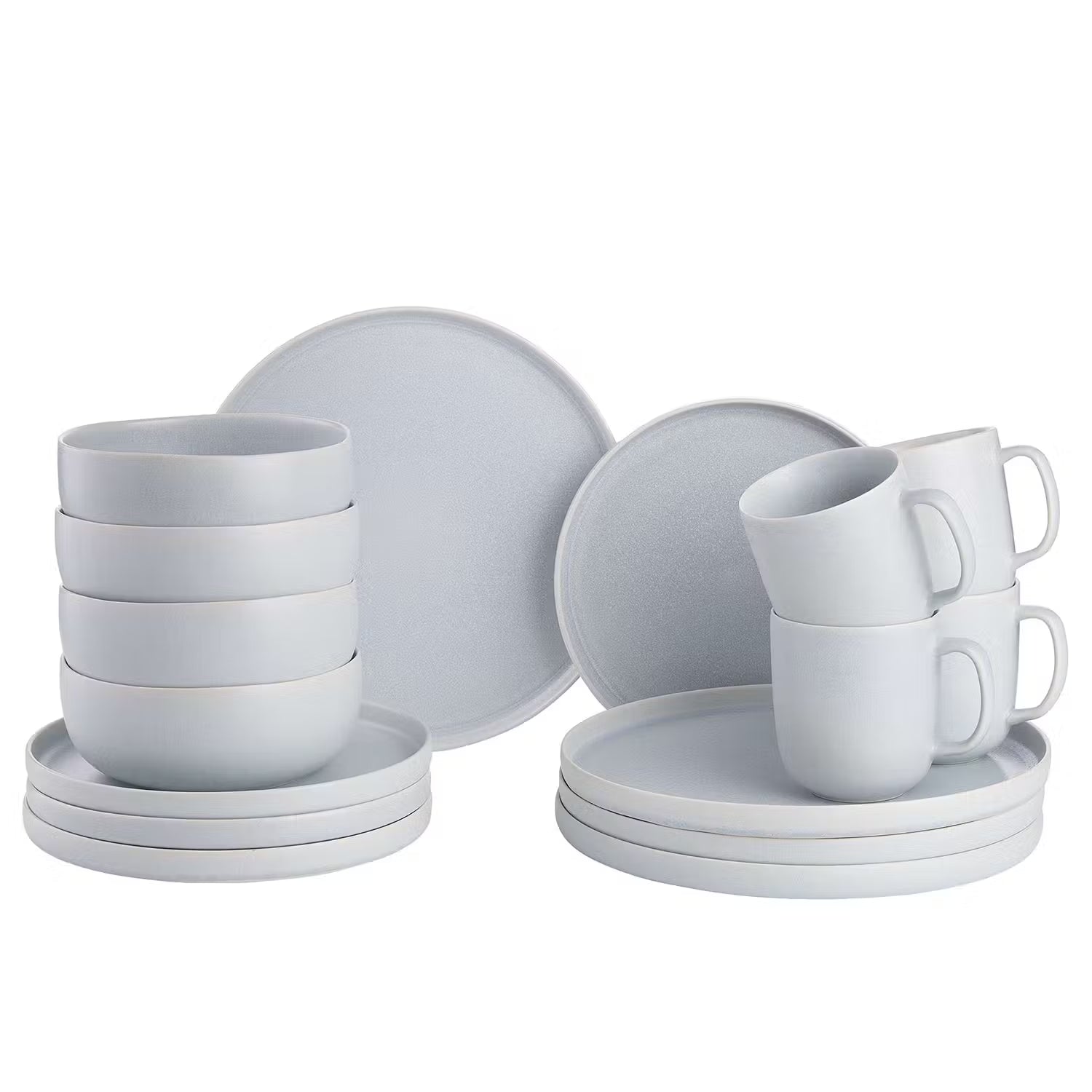 CASA NOVA Geschirr-Set 16-tlg. - Keramik - Grau