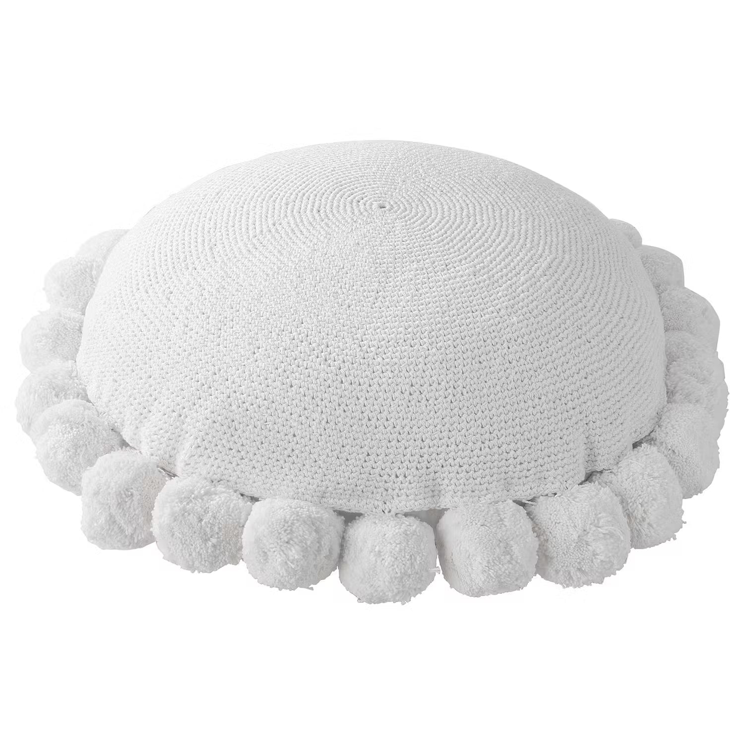 FLORES Dekokissen - Baumwolle / Polyester - Weiß