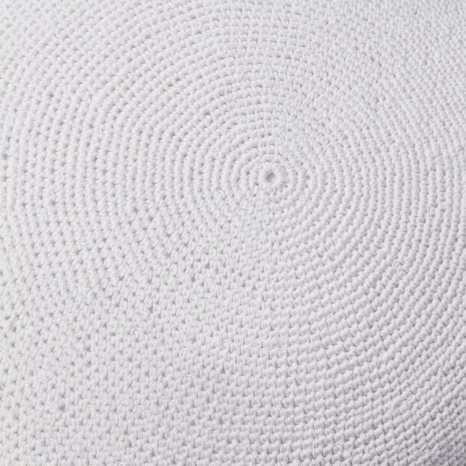 FLORES Dekokissen - Baumwolle / Polyester - Weiß
