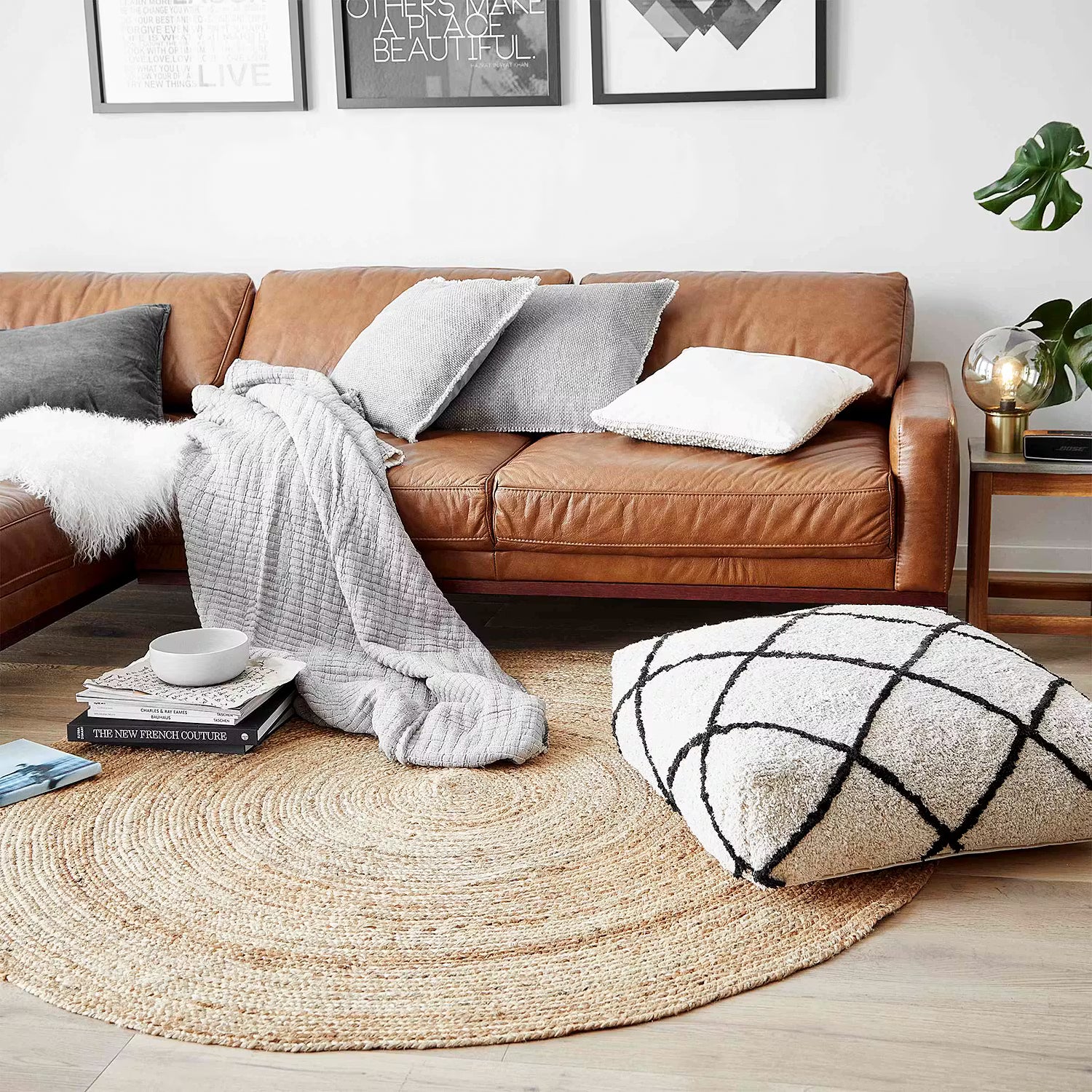 OASIS Bodenkissen - Baumwolle / Polyester - Creme