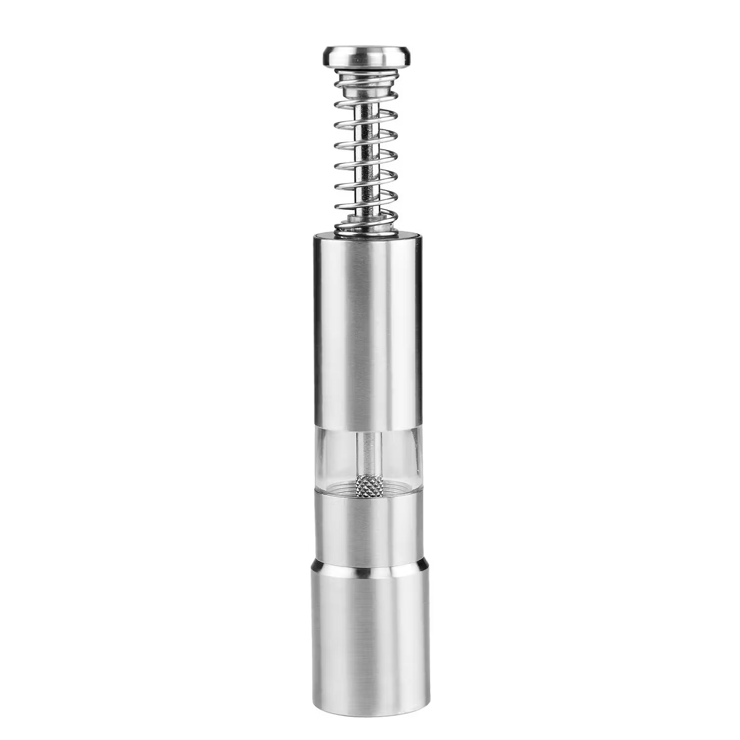 ALL ROUNDER Pfeffermühle  - Klarglas / Edelstahl - Silber
