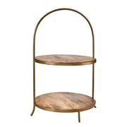 KATE Deko Etagere - Eisen / Mango - Gold
