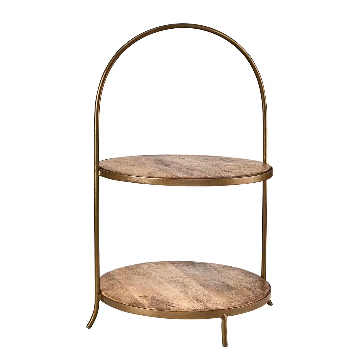 KATE Deko Etagere - Eisen / Mango - Gold