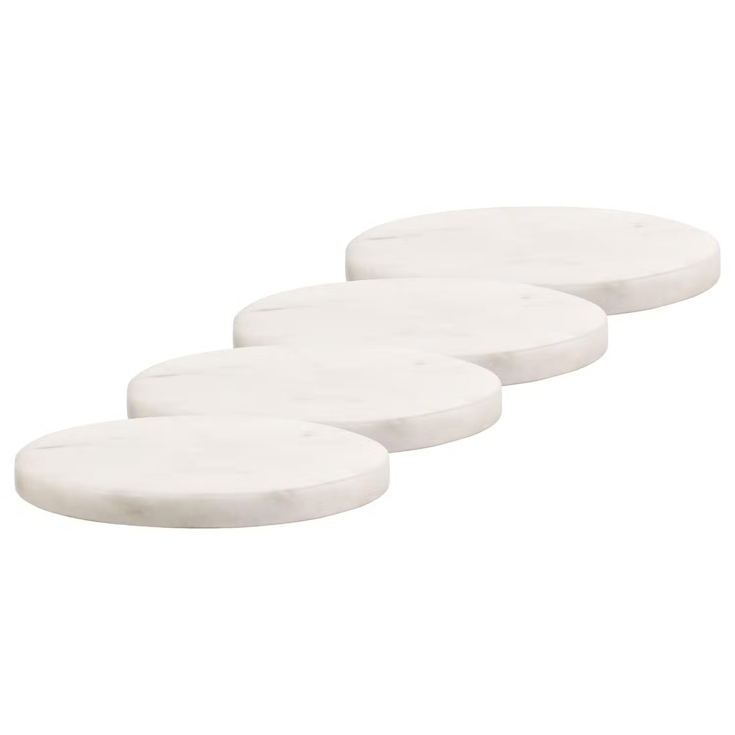 MARBLE Untersetzer 6er-Set - Marmor - Weiß