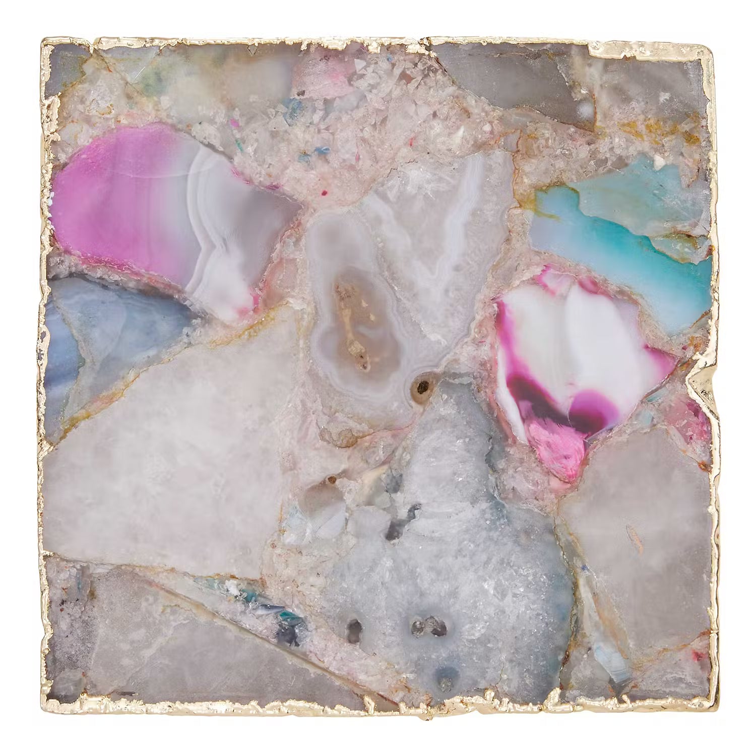 CRYSTAL Untersetzer Edelstein - Quarz - Mehrfarbig