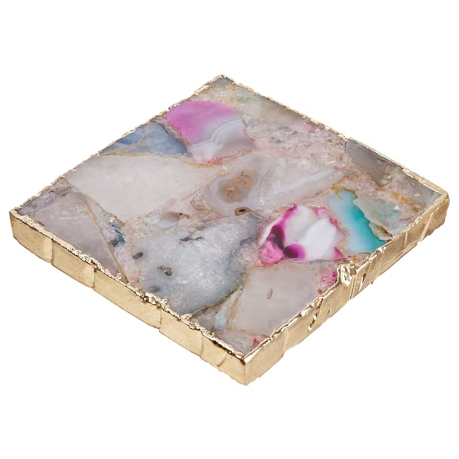 CRYSTAL Untersetzer Edelstein - Quarz - Mehrfarbig