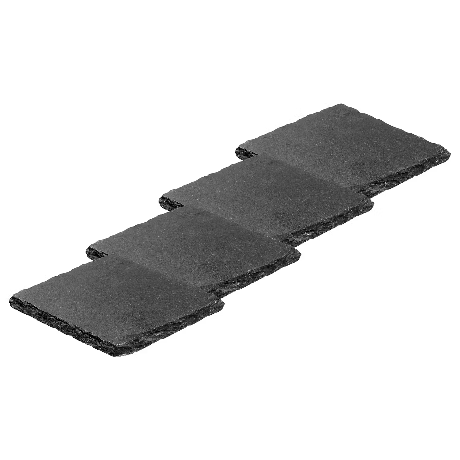 PLATEAU Untersetzer 4er-Set - Schiefer - Schwarz