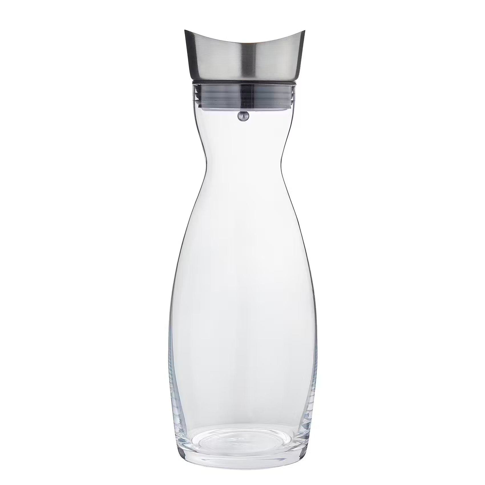 AQUA Glaskaraffe - Klarglas / Edelstahl - Transparent