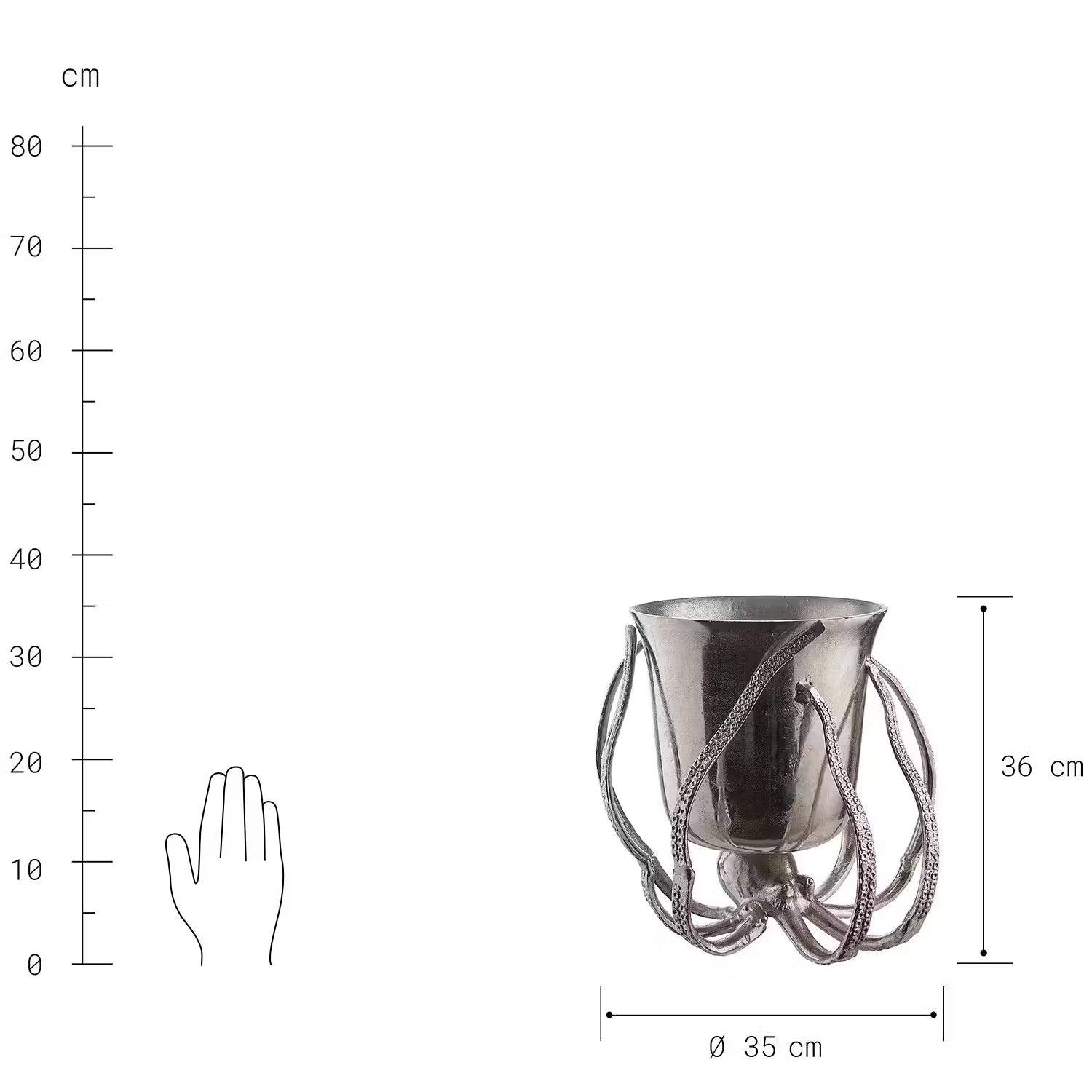 OCTOPUS Getränke Kühler - Aluminium - Silber