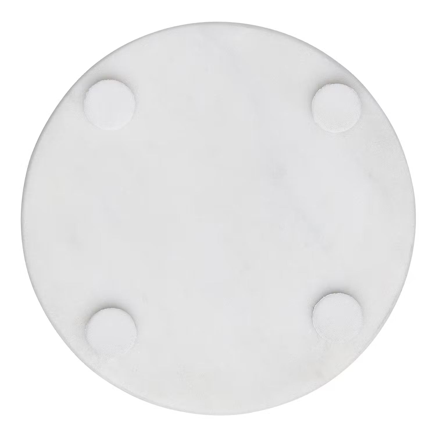 MARBLE Untersetzer 4er-Set - Messing / Mamor - Weiß / Gold