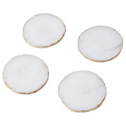 CRYSTAL Untersetzer 4er-Set - Quarz - Weiß / Gold