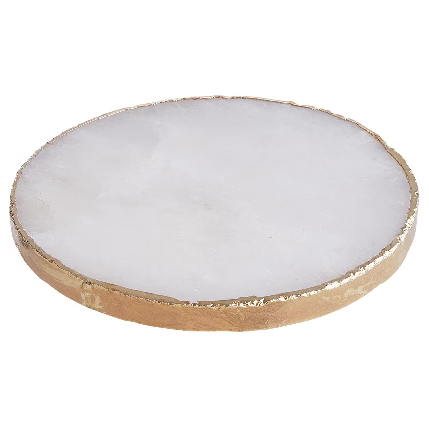 CRYSTAL Untersetzer 4er-Set - Quarz - Weiß / Gold