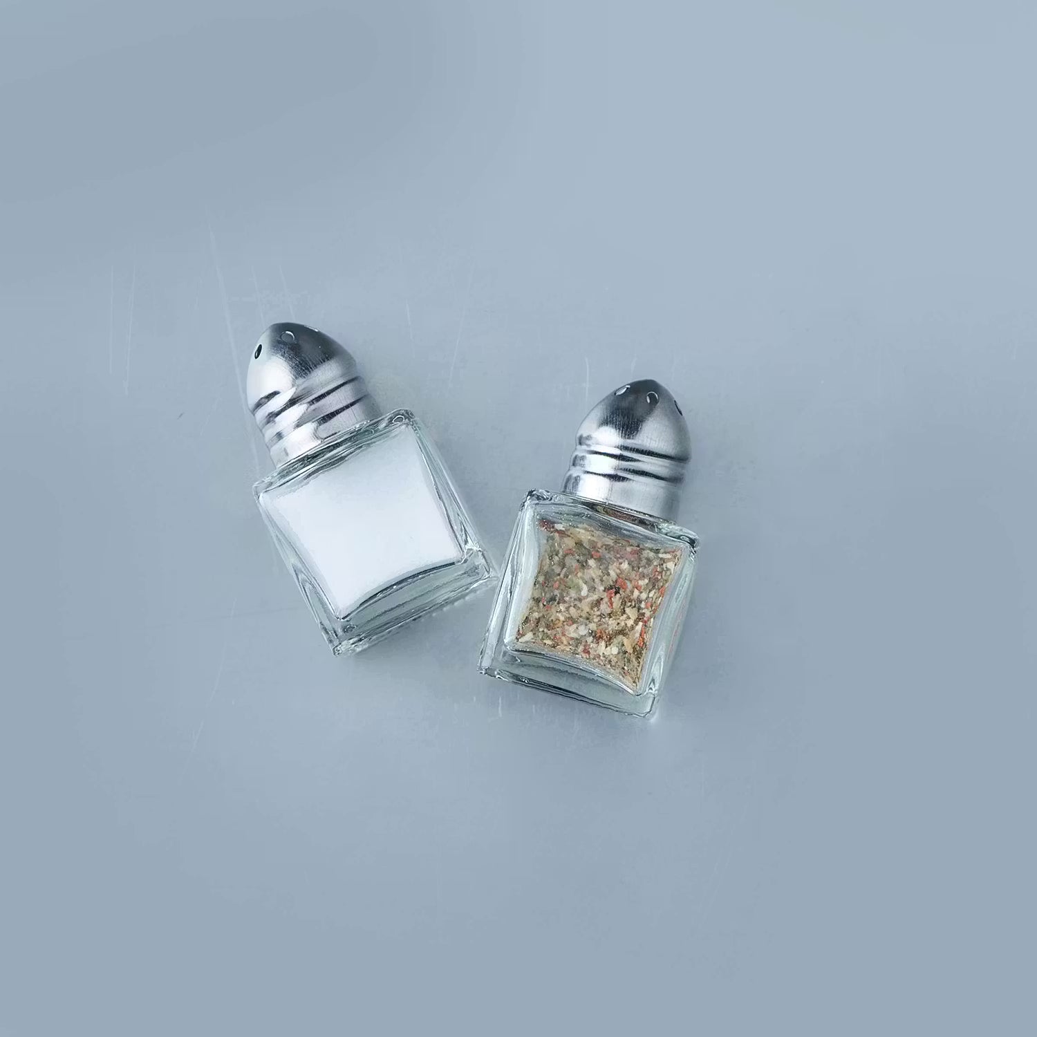 VINCENT Salz- & Pfefferstreuer 2er-Set - Klarglas / Edelstahl - Transparent