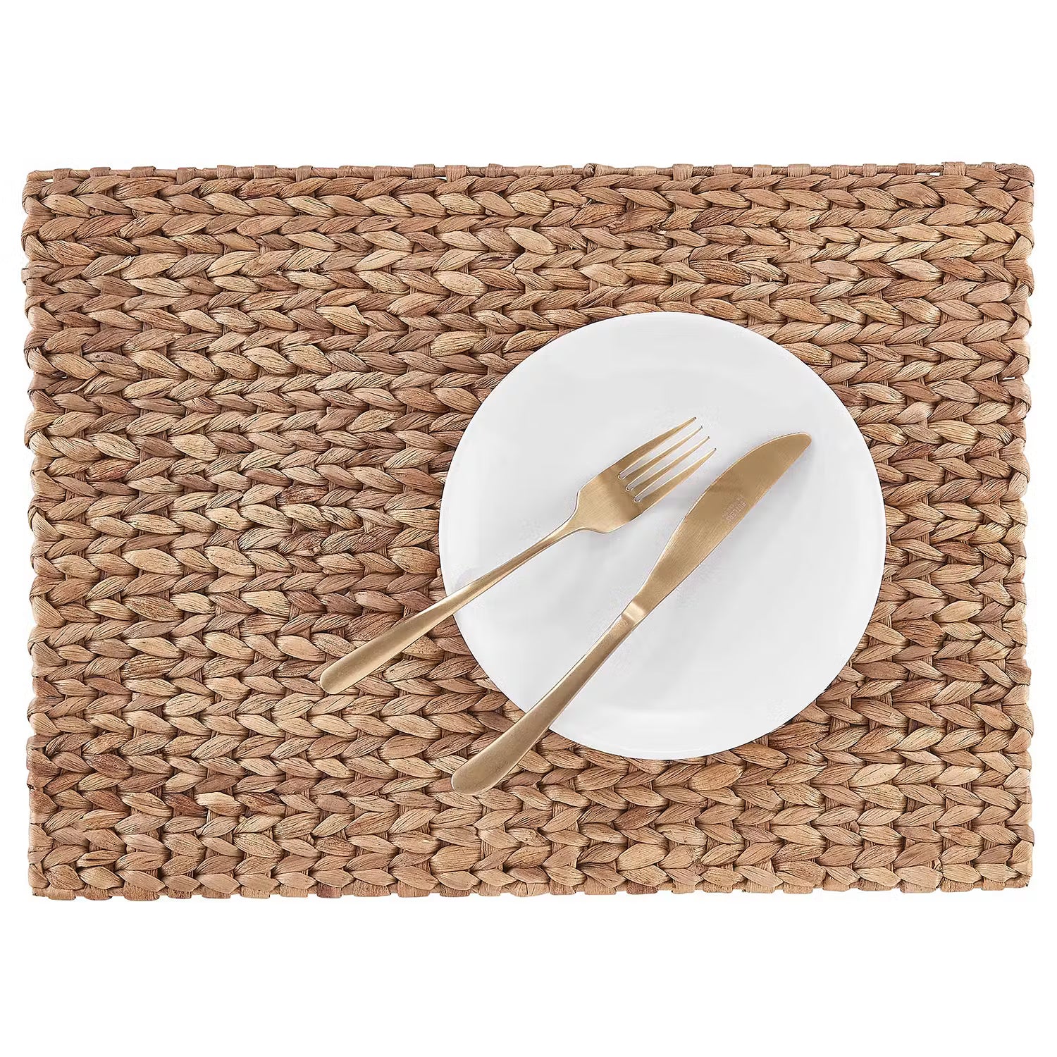 NATURAL TWIST Tischset - Wasserhyazinthe / Metall - Natur