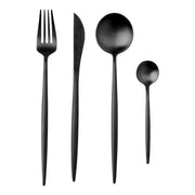 STILETTO Besteck-Set 4-tlg. - Edelstahl - Schwarz