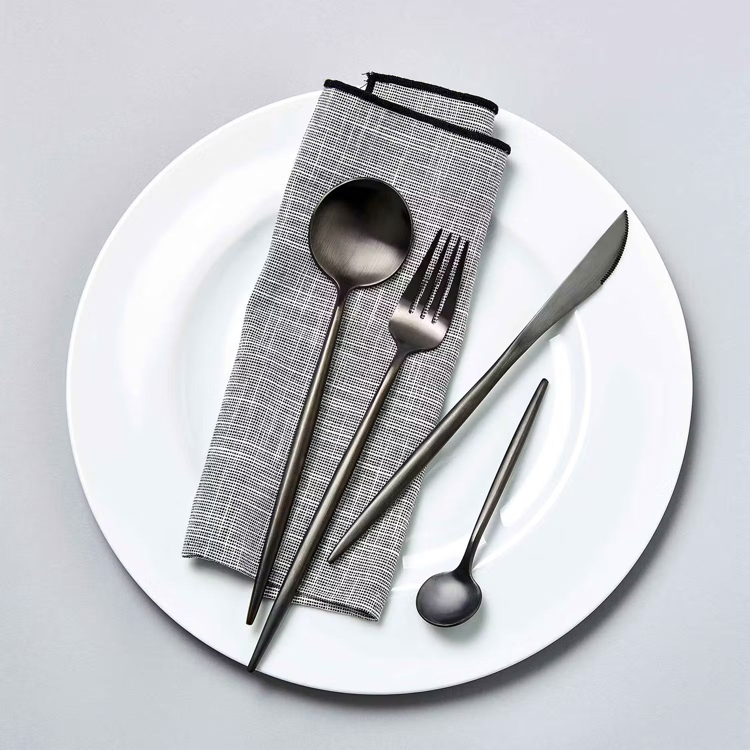 STILETTO Besteck-Set 4-tlg. - Edelstahl - Schwarz