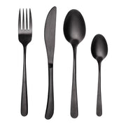KINGS Besteck-Set 16-tlg. - Edelstahl - Hochglanz Schwarz
