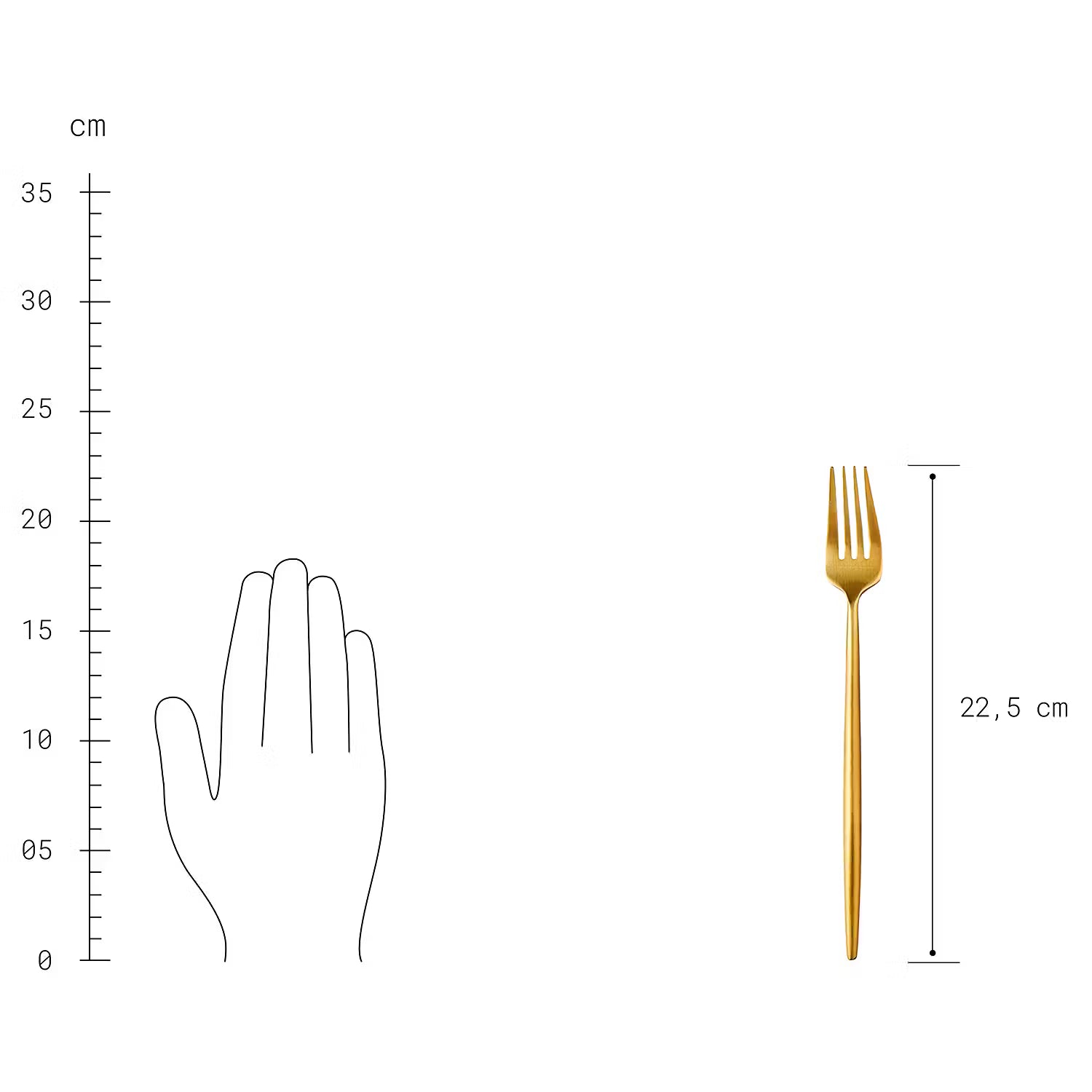 STILETTO Besteck-Set 16-tlg. - Edelstahl - Gold