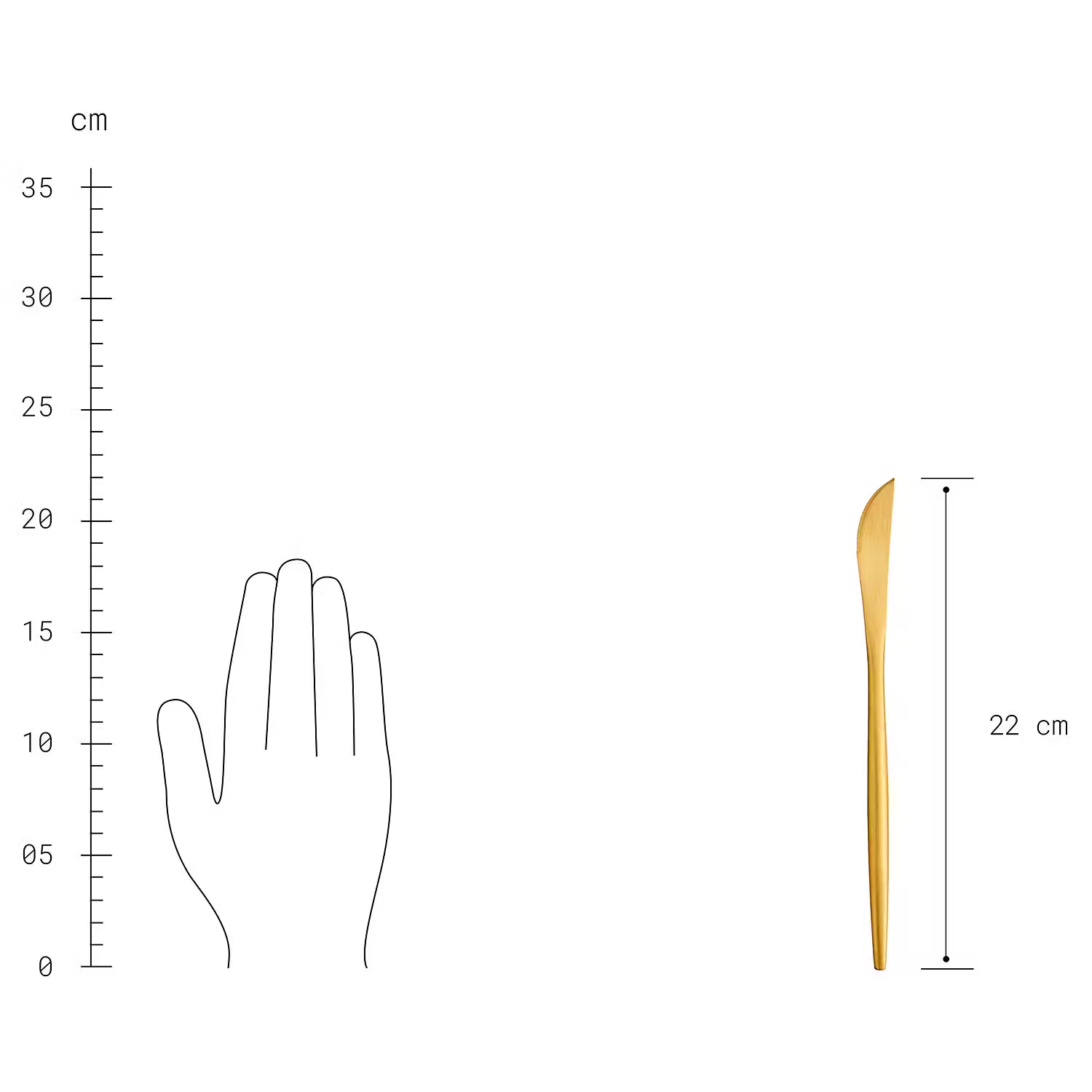 STILETTO Besteck-Set 16-tlg. - Edelstahl - Gold