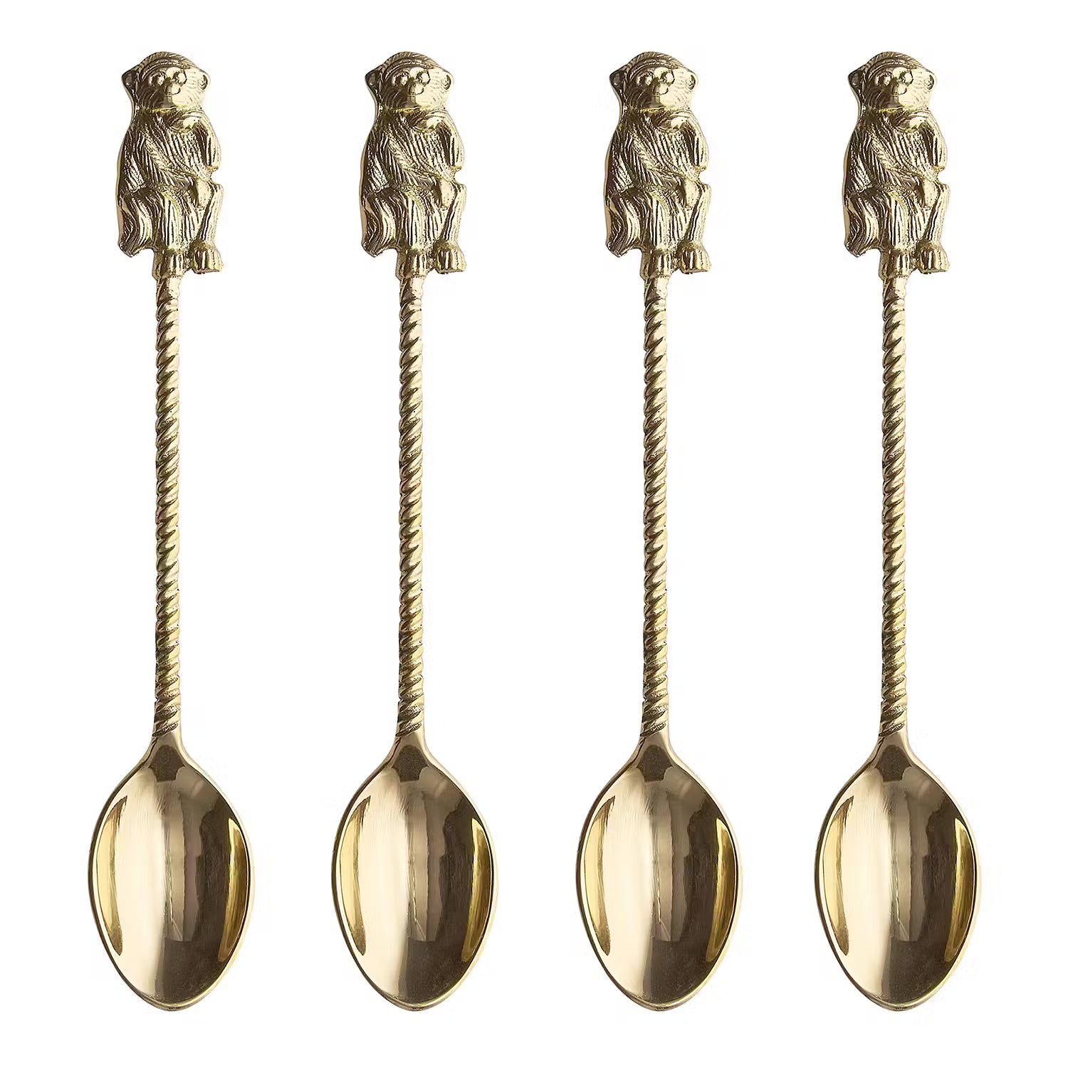 GOLDEN NATURE Löffel 4er-Set - Messing - Gold