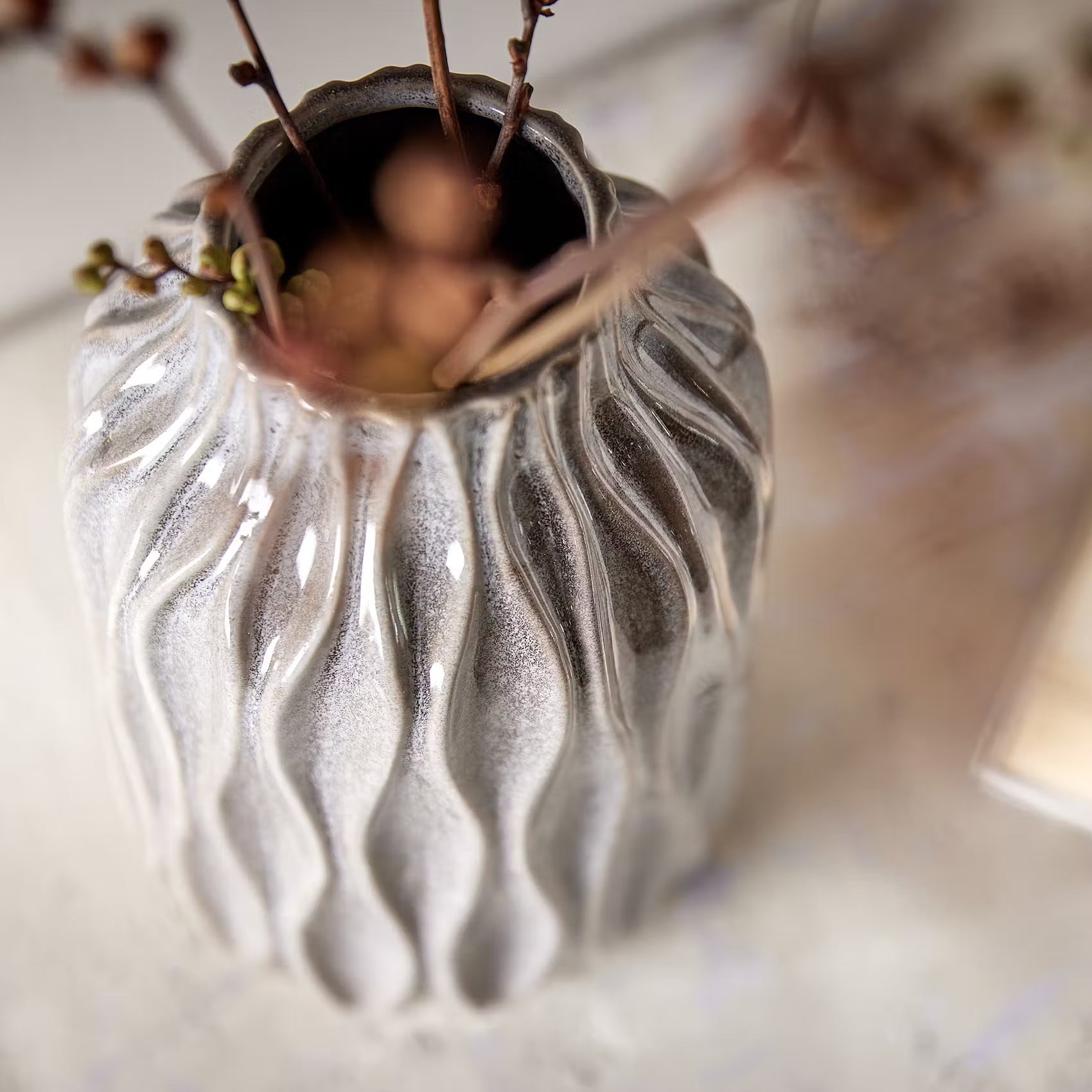 VASE NORDIC SEA - Keramik - Grau