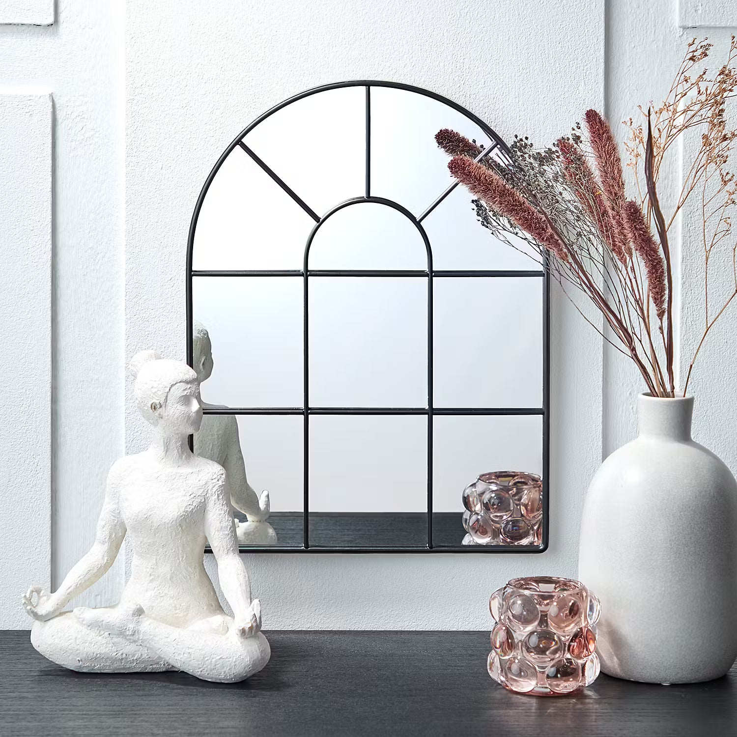 FINJA Vase - Terracotta - Beige / Weiß