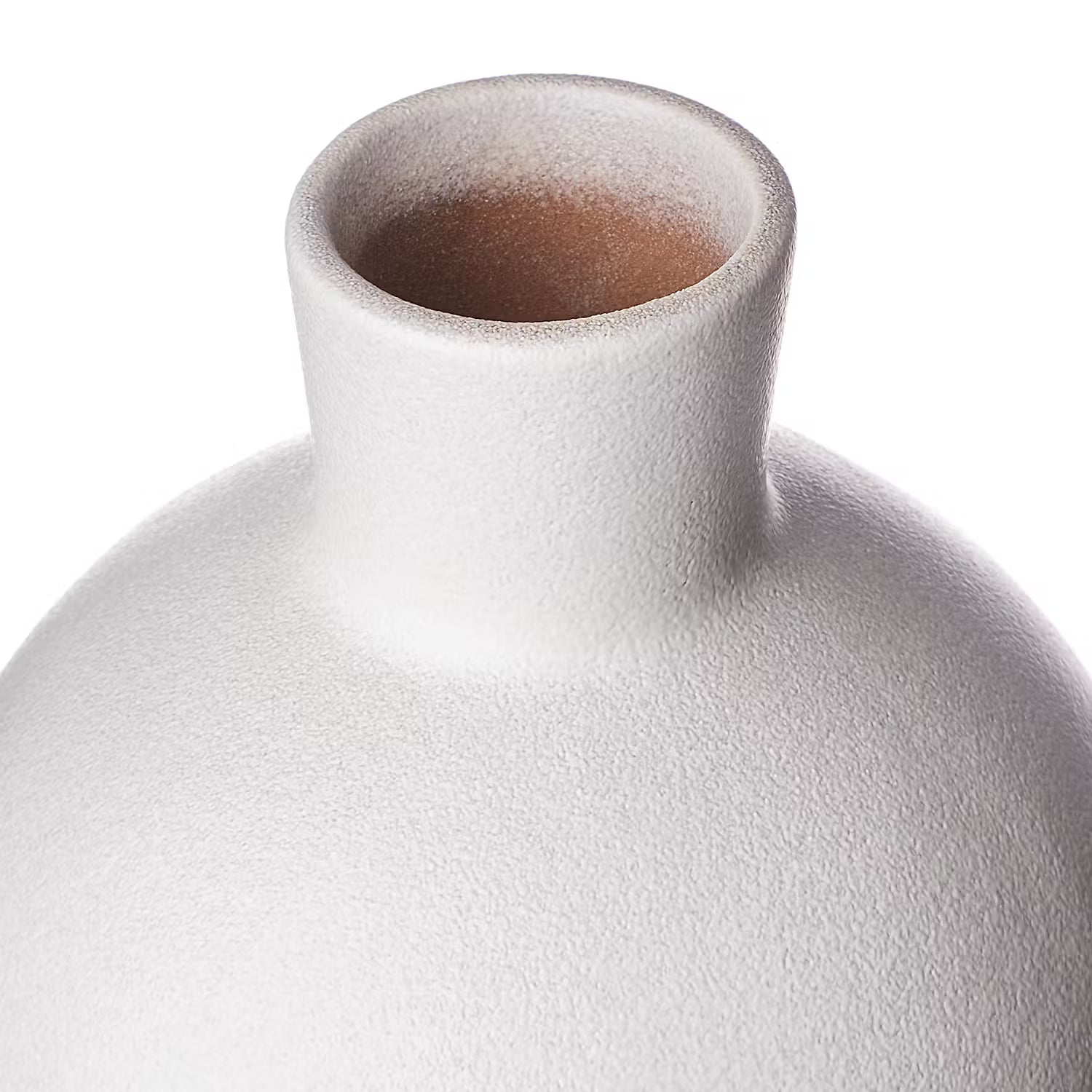 FINJA Vase - Terracotta - Beige / Weiß