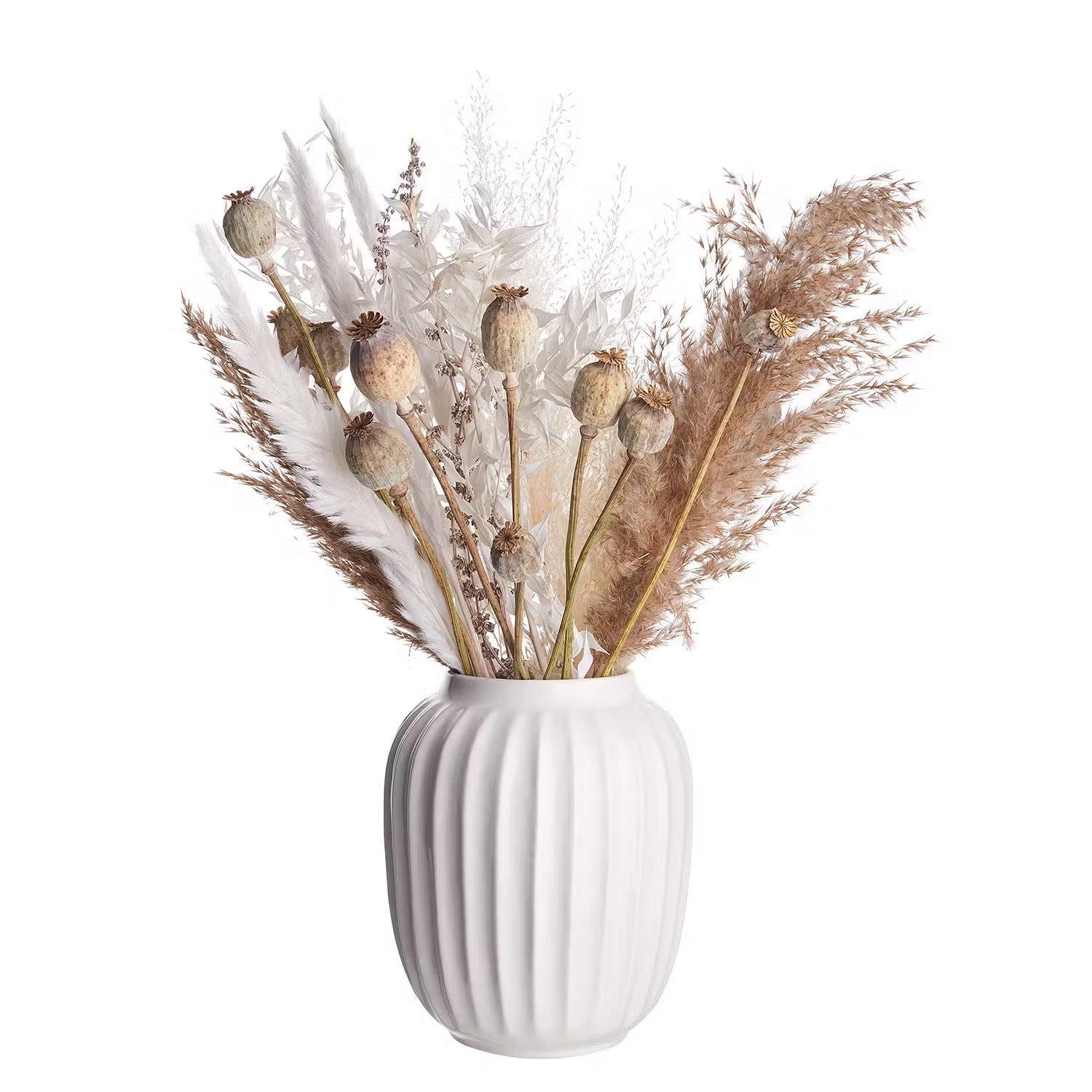LIV Vase - Porzellan - Weiß - Durchmesser: 17 cm