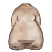 BODY LANGUAGE Vase - Farbglas - Hellbraun