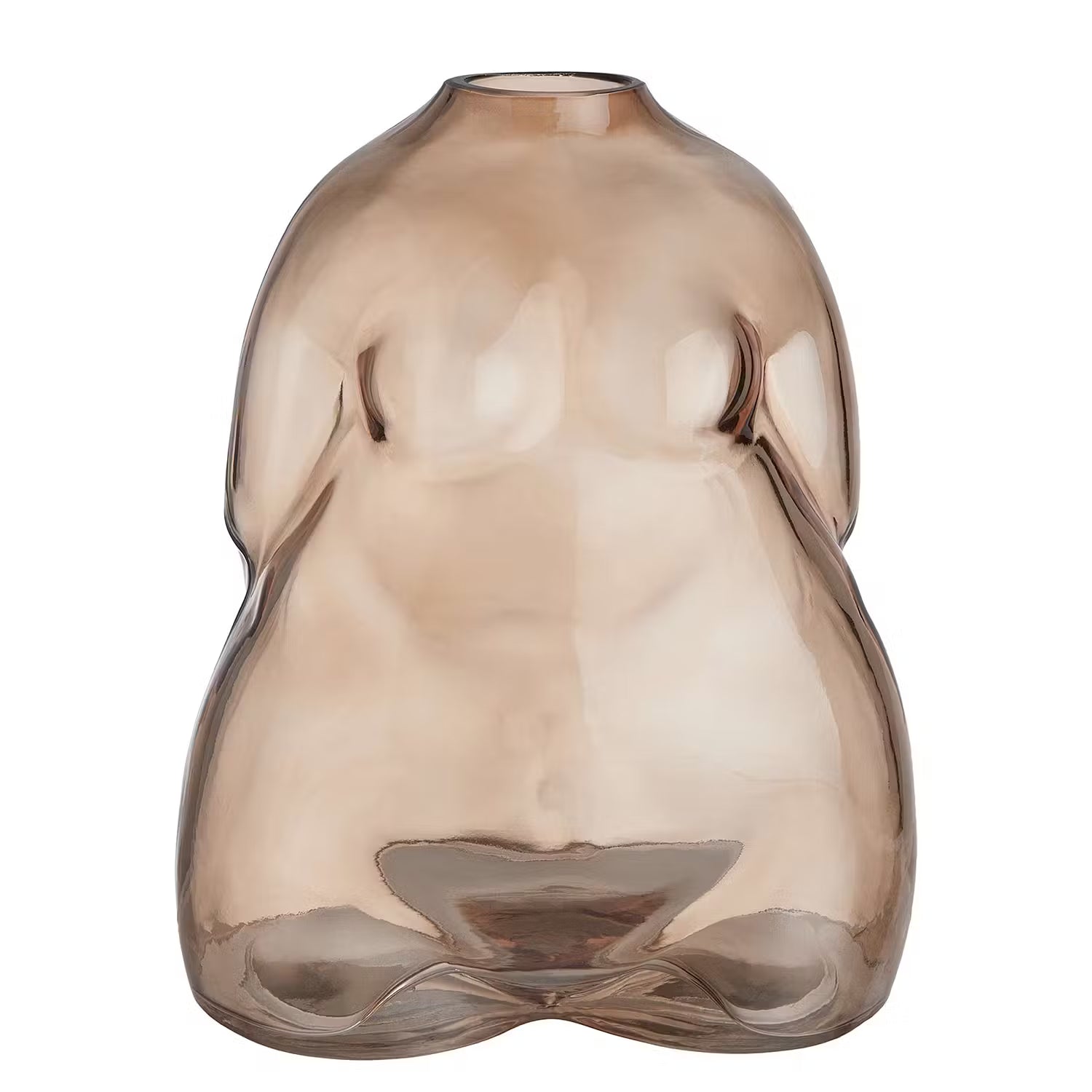 BODY LANGUAGE Vase - Farbglas - Hellbraun