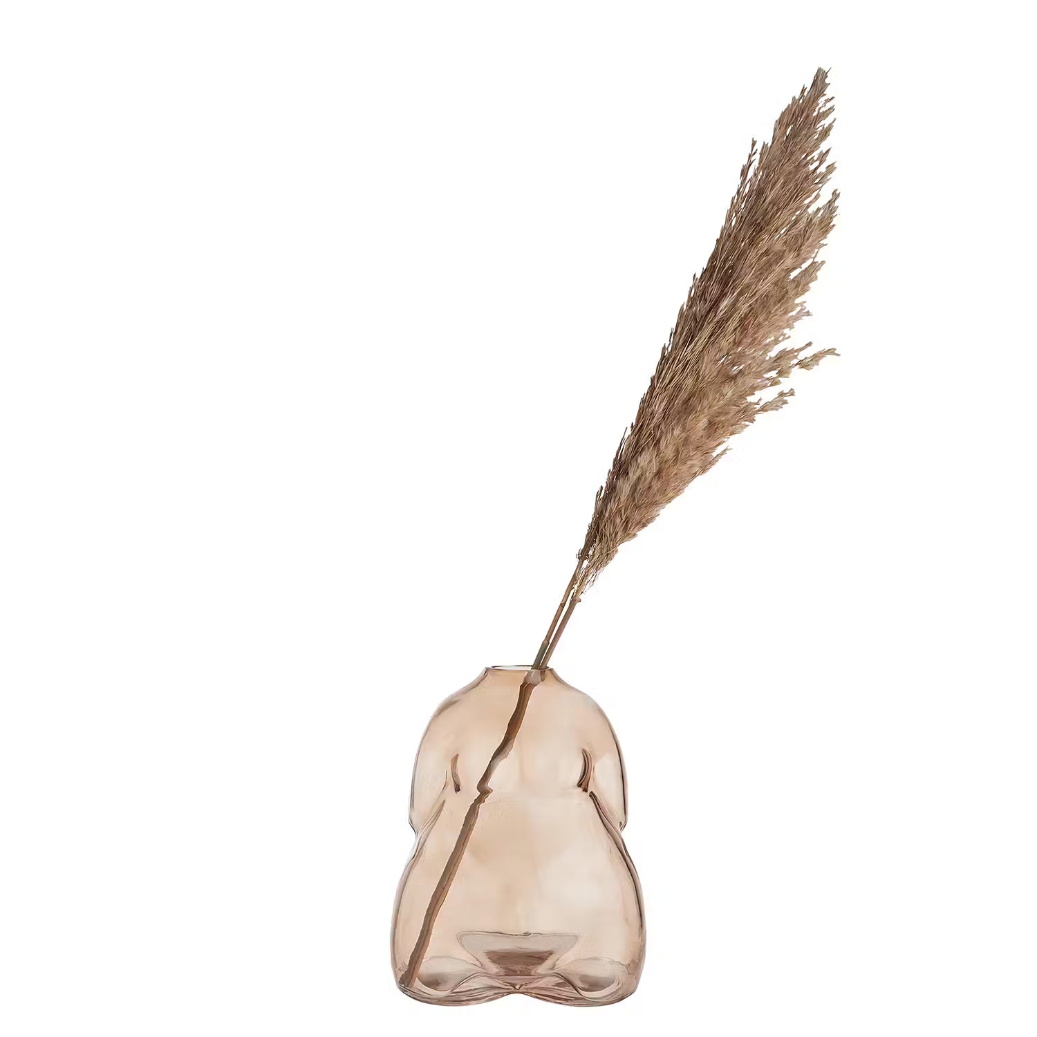 BODY LANGUAGE Vase - Farbglas - Hellbraun